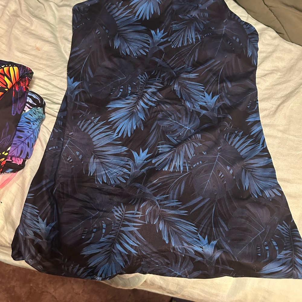 Constantly Varied Gear Blue and Black Mini Dress